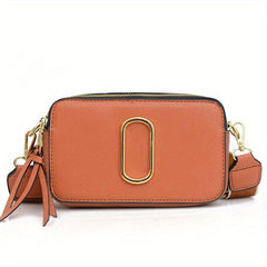 Metal Decor Crossbody Bag Mini Square Purse