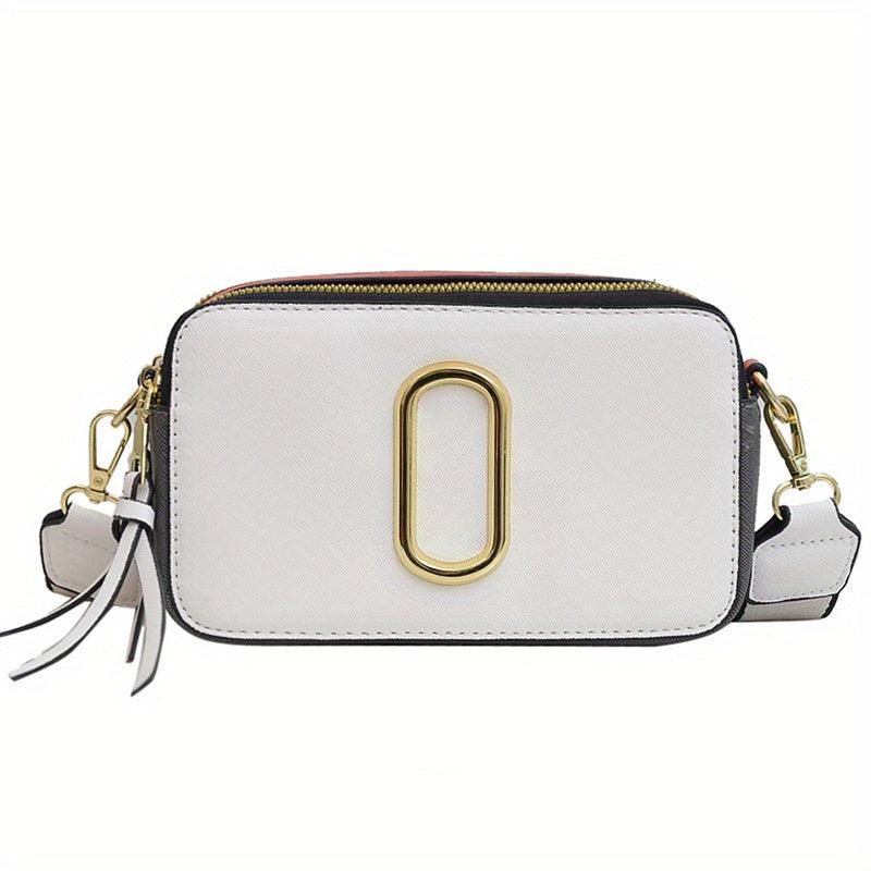 Metal Decor Crossbody Bag Mini Square Purse