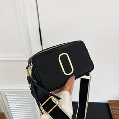 Metal Decor Crossbody Bag Mini Square Purse