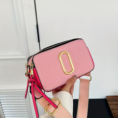 Metal Decor Crossbody Bag Mini Square Purse
