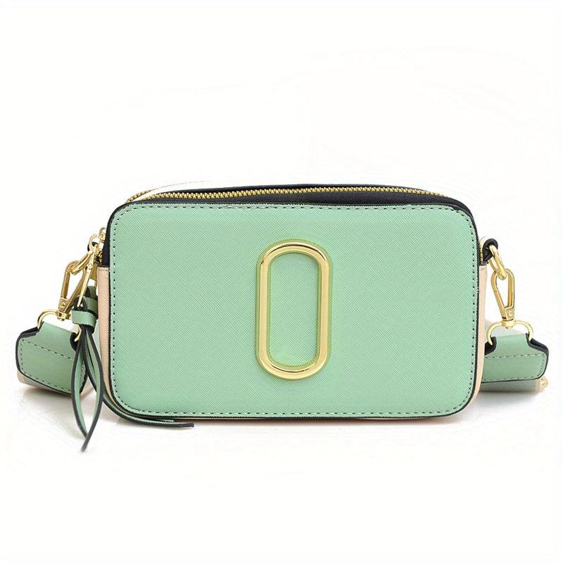 Metal Decor Crossbody Bag Mini Square Purse
