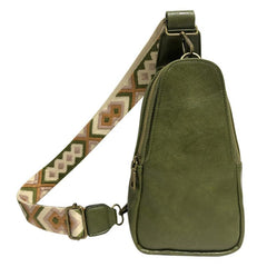 Faux Leather Zipper Chest Bag Women's Fanny Pack