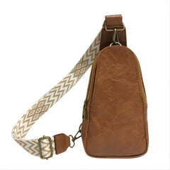 Faux Leather Zipper Chest Bag Women's Fanny Pack
