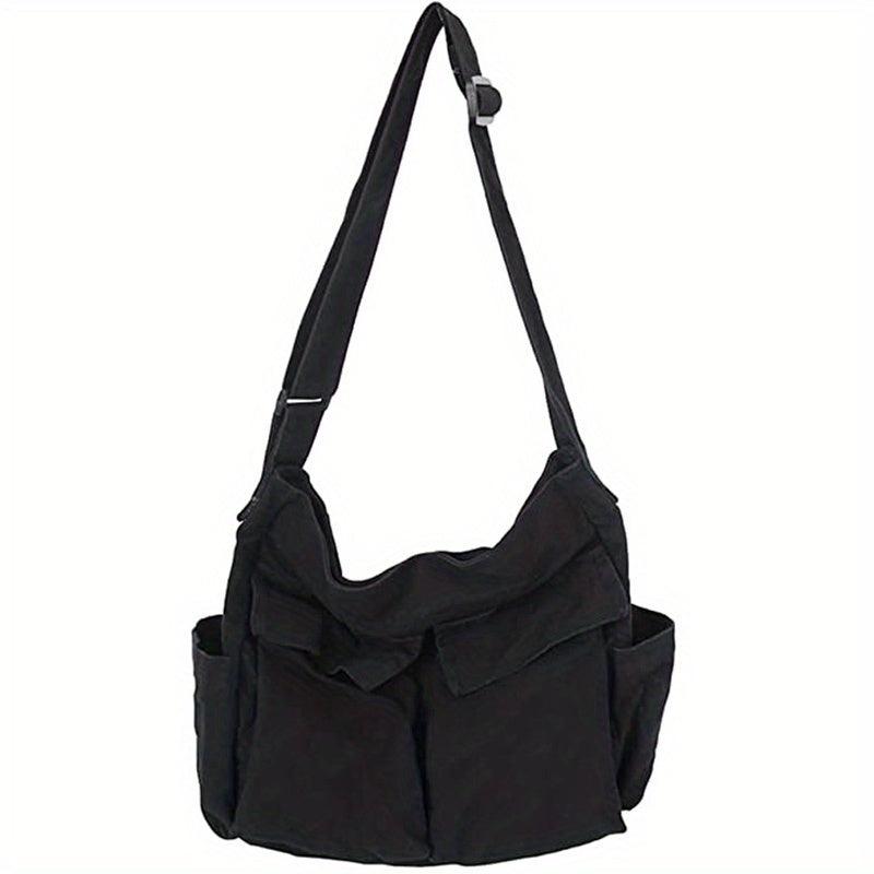 Vintage Canvas Crossbody Bag Large Capacity Shoulder Bag