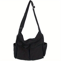 Vintage Canvas Crossbody Bag Large Capacity Shoulder Bag