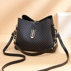 Geometric Pattern Crossbody Bag Vintage Chain Shoulder Bag
