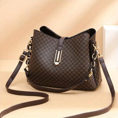 Geometric Pattern Crossbody Bag Vintage Chain Shoulder Bag