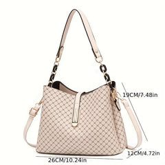 Geometric Pattern Crossbody Bag Vintage Chain Shoulder Bag