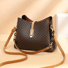 Geometric Pattern Crossbody Bag Vintage Chain Shoulder Bag