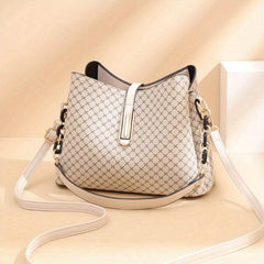 Geometric Pattern Crossbody Bag Vintage Chain Shoulder Bag