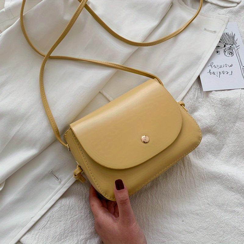 Stylish Solid Square Crossbody Bag for Work
