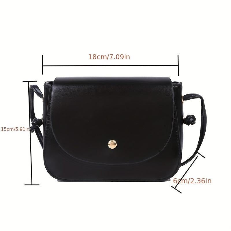 Stylish Solid Square Crossbody Bag for Work
