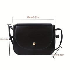 Stylish Solid Square Crossbody Bag for Work