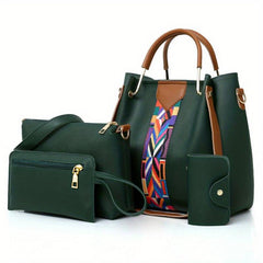 Vintage Solid Tote Bag Top Handle Satchel Purse Women's Handbag & Shoulder Bag