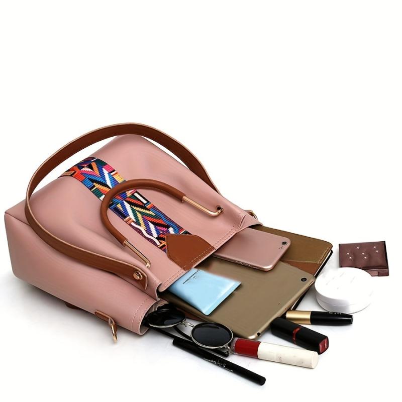 Vintage Solid Tote Bag Top Handle Satchel Purse Women's Handbag & Shoulder Bag