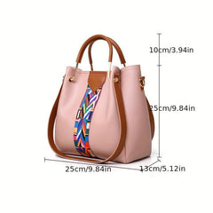 Vintage Solid Tote Bag Top Handle Satchel Purse Women's Handbag & Shoulder Bag