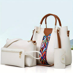 Vintage Solid Tote Bag Top Handle Satchel Purse Women's Handbag & Shoulder Bag
