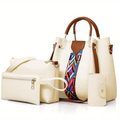 Vintage Solid Tote Bag Top Handle Satchel Purse Women's Handbag & Shoulder Bag