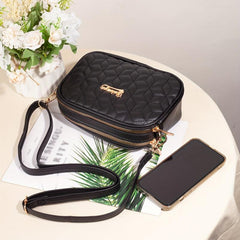 Quilted Square Shoulder Bag Solid Crossbody Bag