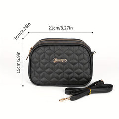 Quilted Square Shoulder Bag Solid Crossbody Bag