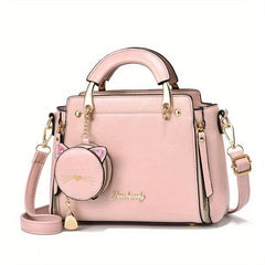 Waterproof Crossbody Bag PU Leather Top Handle Satchel Shoulder Bag