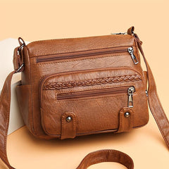 Braided Detail Crossbody Bag Studded Decor Shoulder Bag