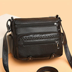 Braided Detail Crossbody Bag Studded Decor Shoulder Bag