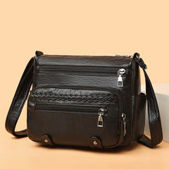 Braided Detail Crossbody Bag Studded Decor Shoulder Bag