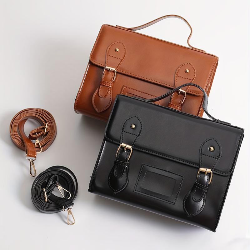 Vintage PU Classic Messenger Bag for Women