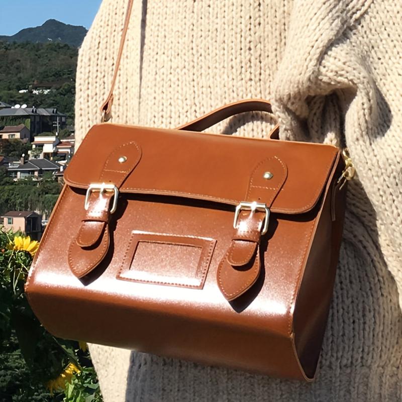 Vintage PU Classic Messenger Bag for Women