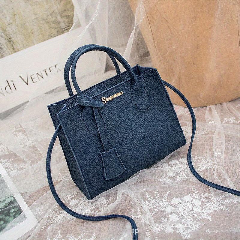 Litchi Pattern Handbag Tote PU Leather Crossbody Purse