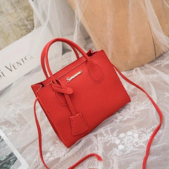 Litchi Pattern Handbag Tote PU Leather Crossbody Purse
