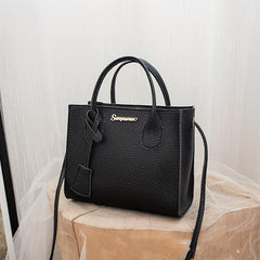 Litchi Pattern Handbag Tote PU Leather Crossbody Purse
