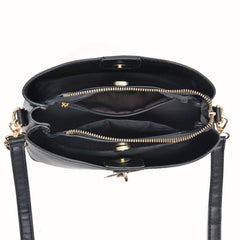 Geometric Strap Crossbody Bag Women's Faux Leather Shoulder Bag