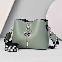 Geometric Strap Crossbody Bag Women's Faux Leather Shoulder Bag