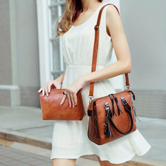 Vintage Bag Sets All Match Women's Tote Bag With Purses & Shoulder Bag