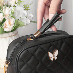 Argyle Pattern Shoulder Bag Quilted Crossbody Bag