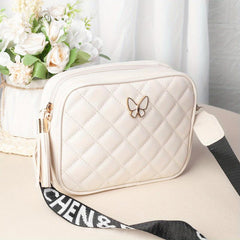 Argyle Pattern Shoulder Bag Quilted Crossbody Bag
