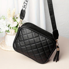 Argyle Pattern Shoulder Bag Quilted Crossbody Bag