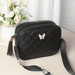 Argyle Pattern Shoulder Bag Quilted Crossbody Bag