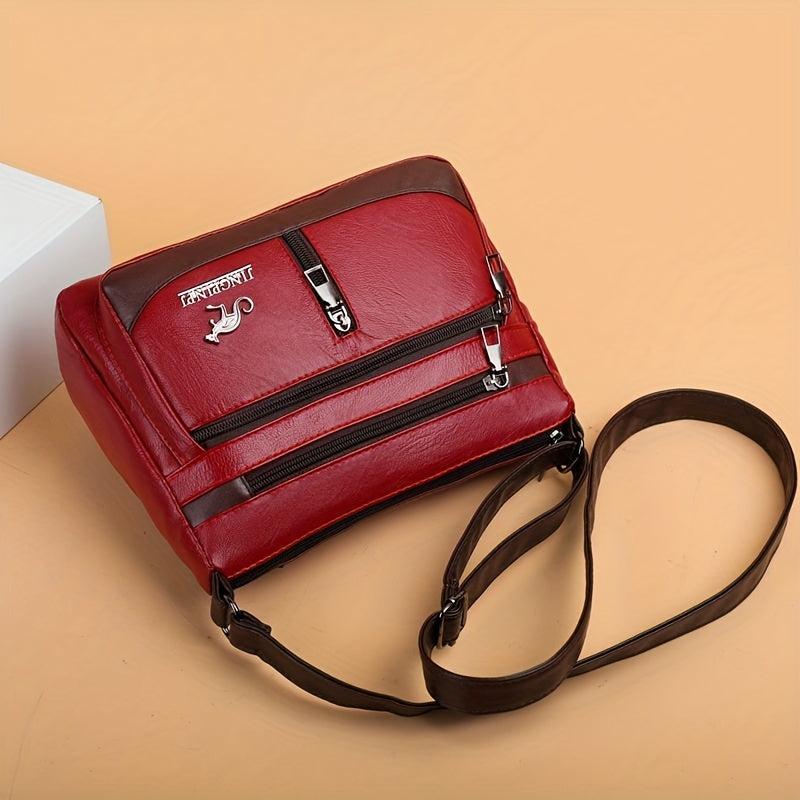 Crossbody Bag PU Leather Textured Bag Purse Shoulder Bag