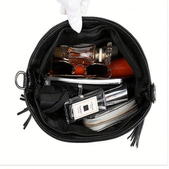 Small Zipper Solid Crossbody Bag PU Leather Underarm Bag Purse