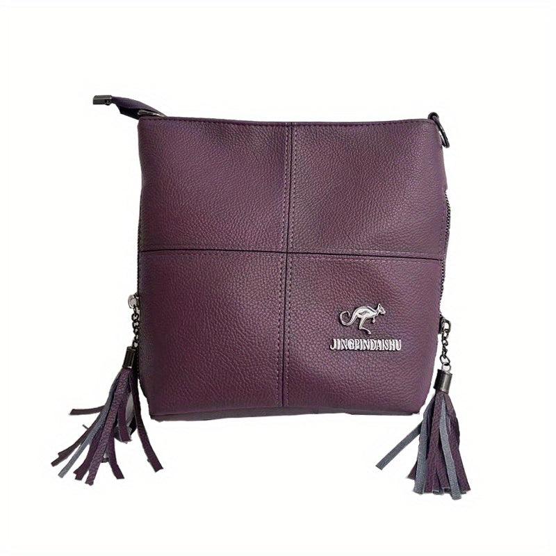 Small Zipper Solid Crossbody Bag PU Leather Underarm Bag Purse