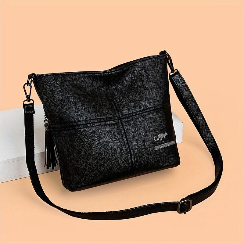 Small Zipper Solid Crossbody Bag PU Leather Underarm Bag Purse