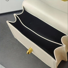 Embossed Square Handbag Scarf Decor Small Crossbody Bag