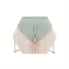 Hexagonal Crossbody Bag Tassel Chain Shoulder Bag