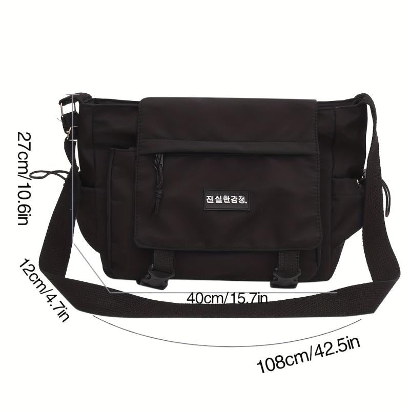 Casual Solid Messenger Shoulder Bag Crossbody Bag