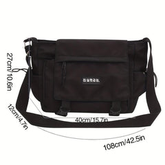 Casual Solid Messenger Shoulder Bag Crossbody Bag