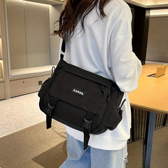 Casual Solid Messenger Shoulder Bag Crossbody Bag