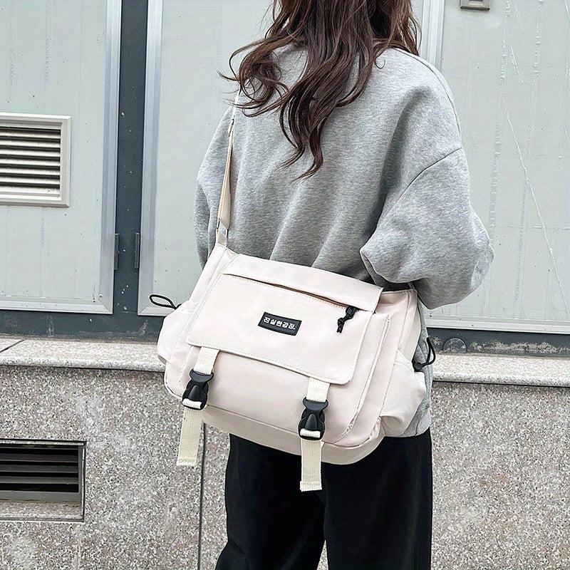 Casual Solid Messenger Shoulder Bag Crossbody Bag